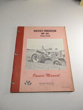 Massey Ferguson MF 85 Tractor Operators Owners Manual Gas Maintenance Carbureto